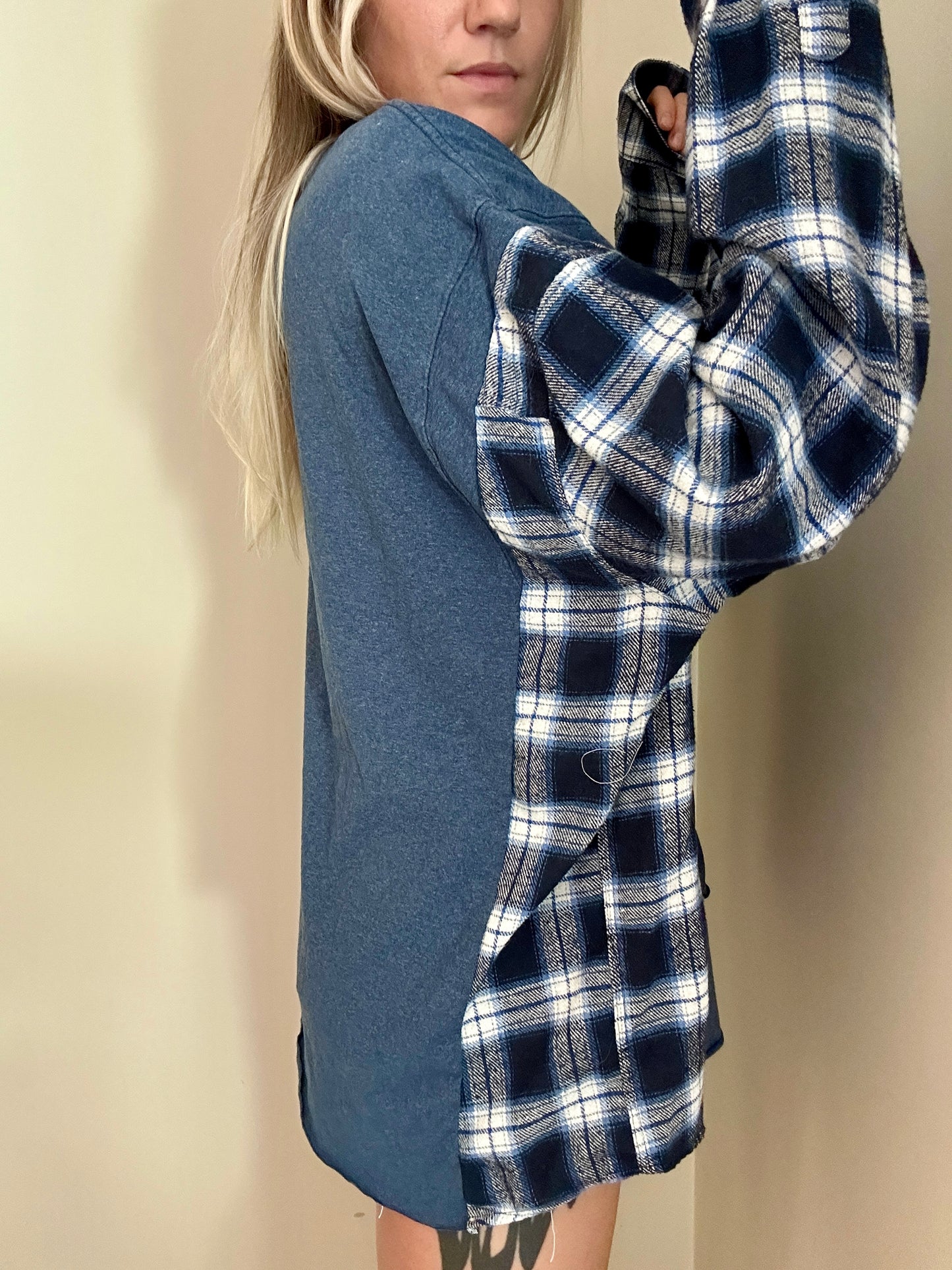 Bonfire Nights x Navy Blue Flannel Rework