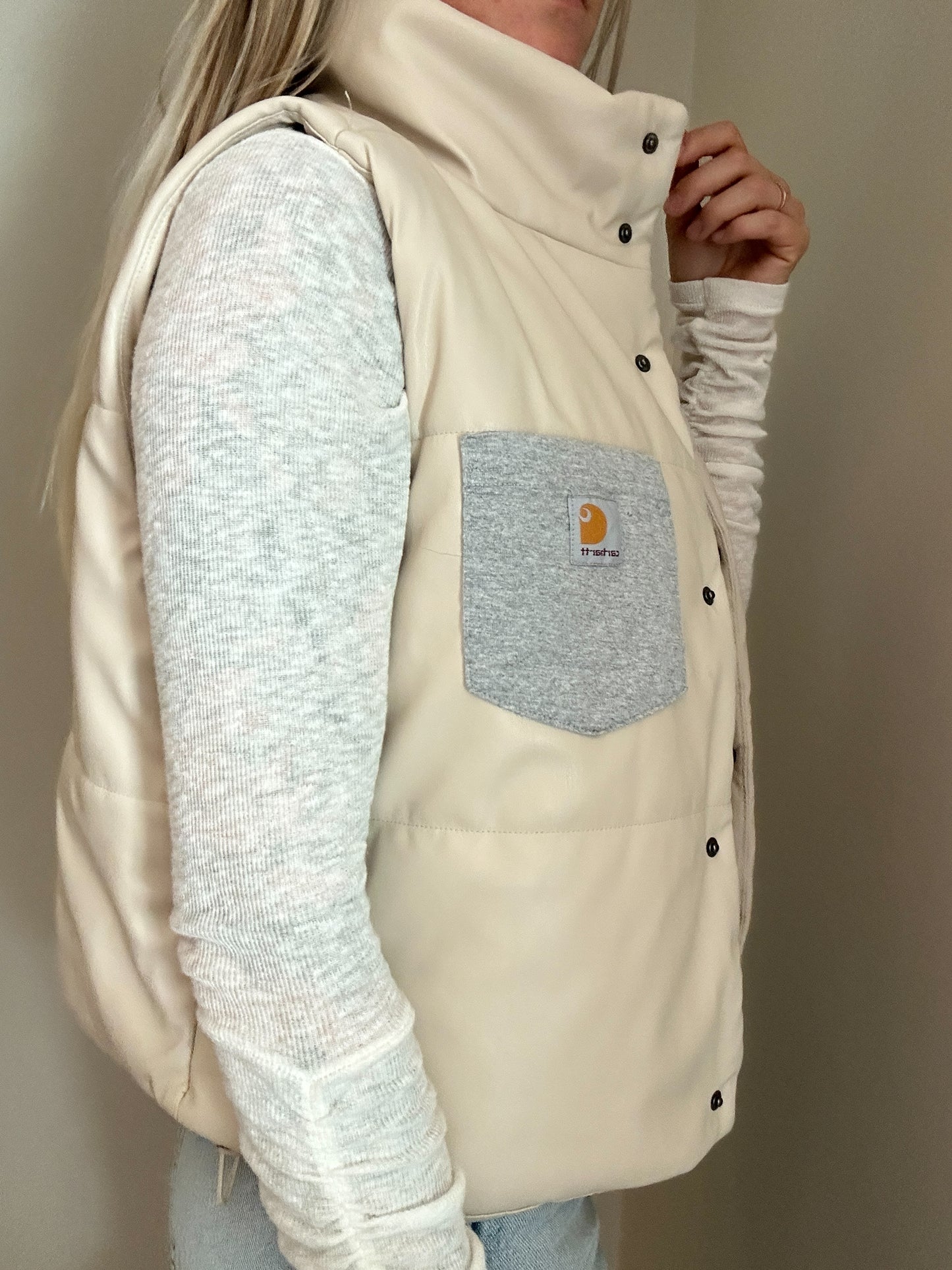 Vanilla Cream x Carhartt Reworked Puffer Vest