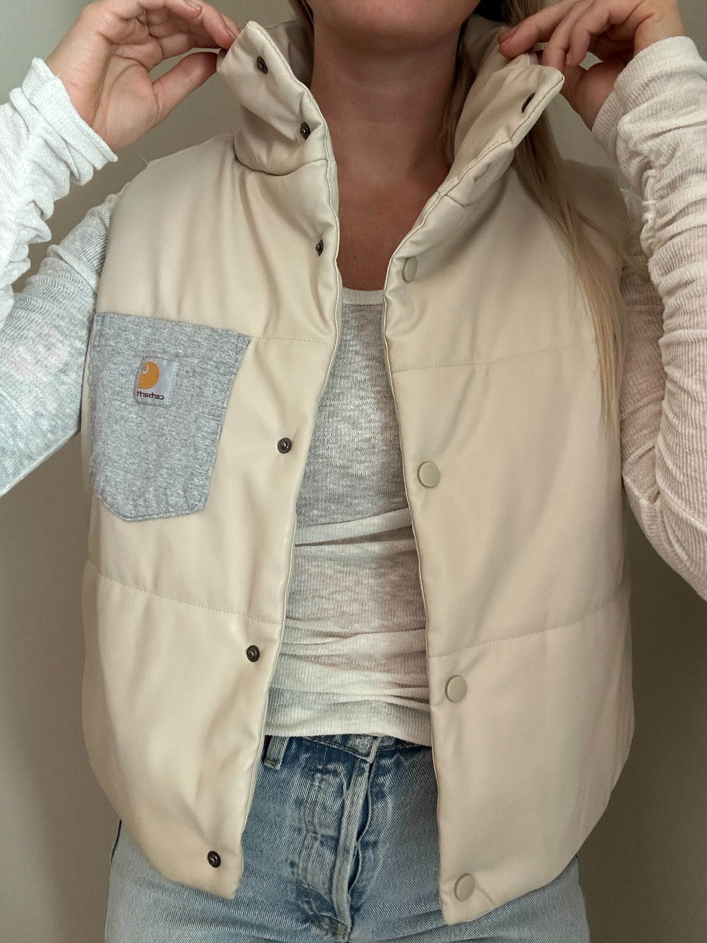 Vanilla Cream x Carhartt Reworked Puffer Vest