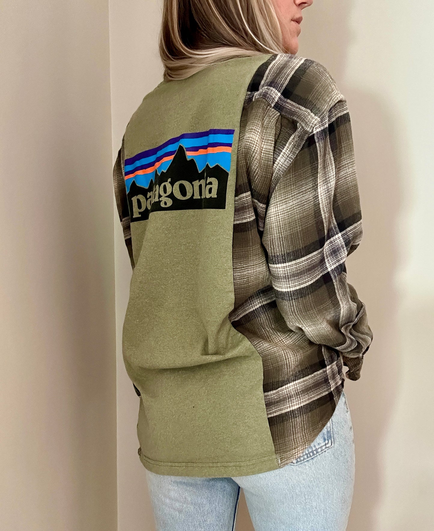 Matcha Latte x Army Green Flannel Rework