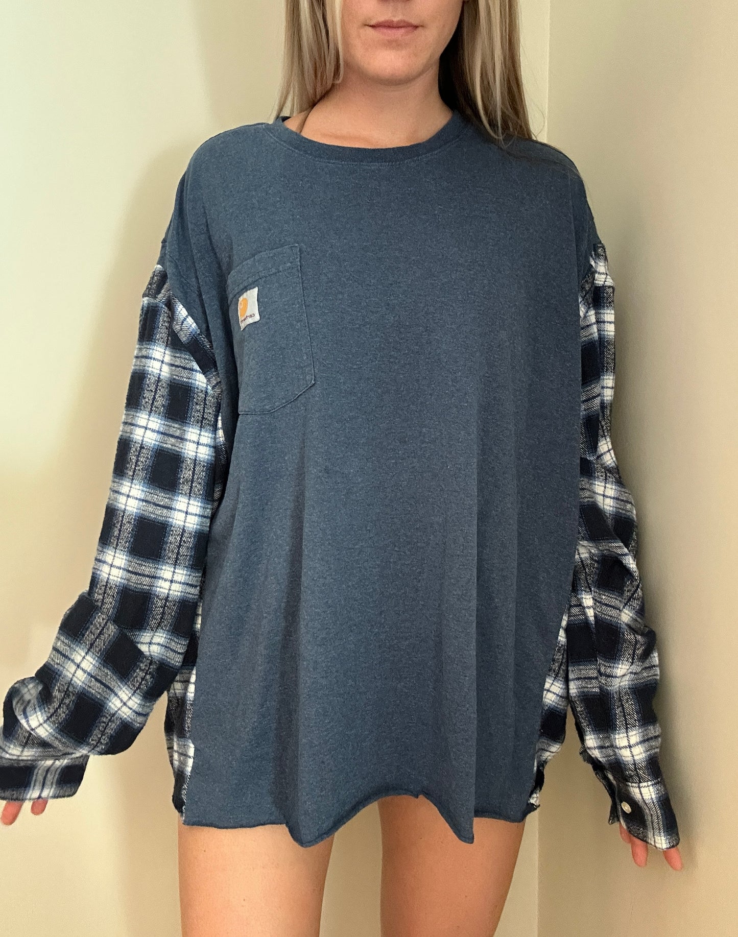 Bonfire Nights x Navy Blue Flannel Rework