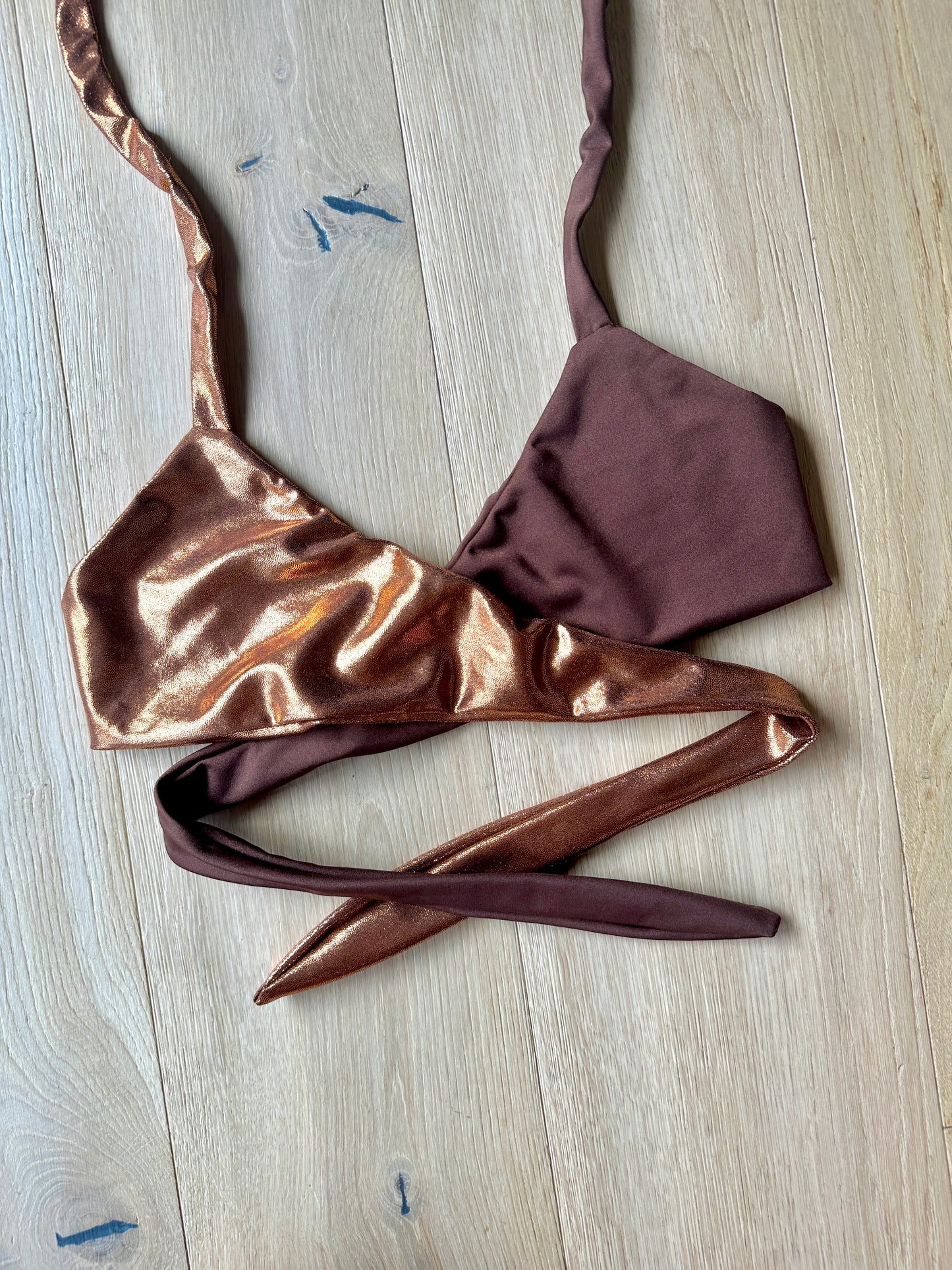 Coppertone x Cocoa Split Wrap Top M