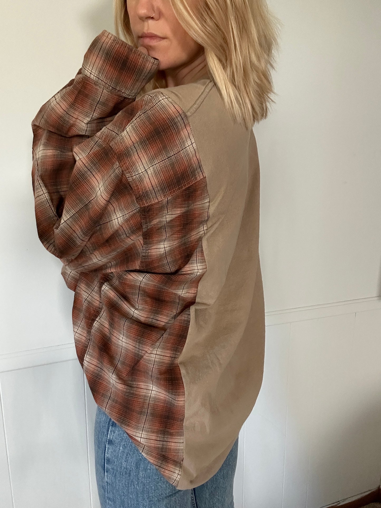Pumpkin Spice x Tan Flannel Rework