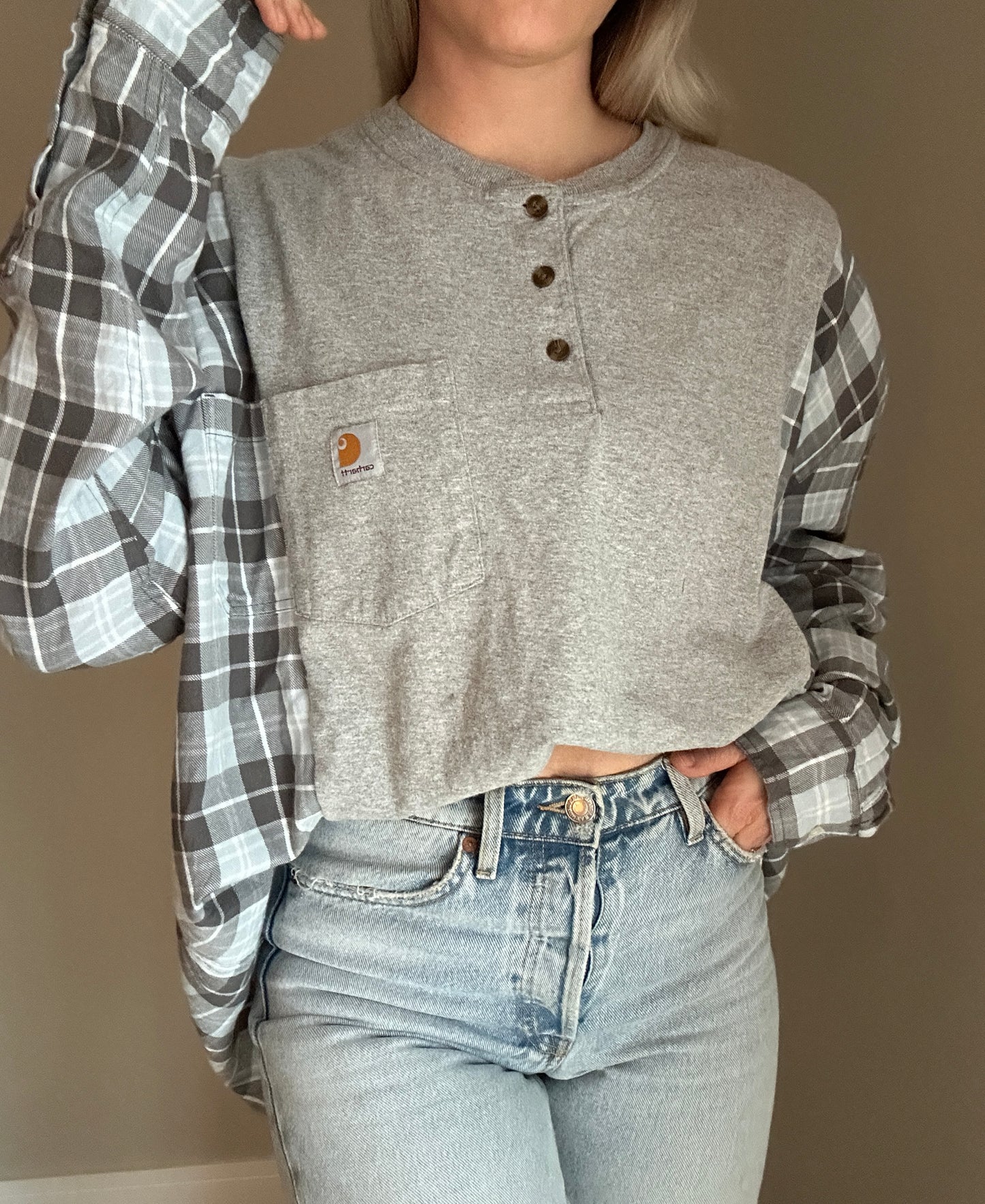 Earl Gray Tea x Baby Blue Flannel Rework