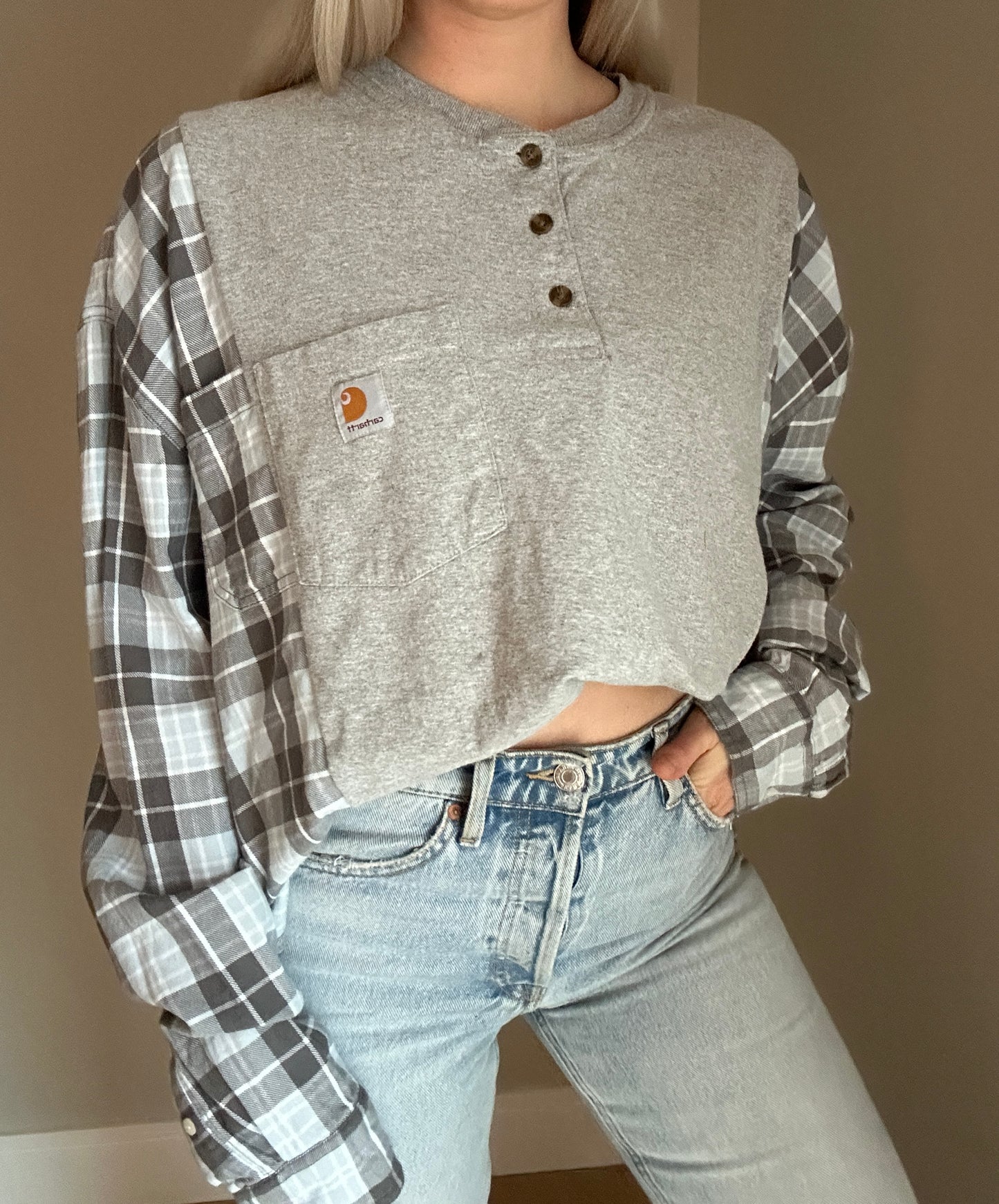 Earl Gray Tea x Baby Blue Flannel Rework