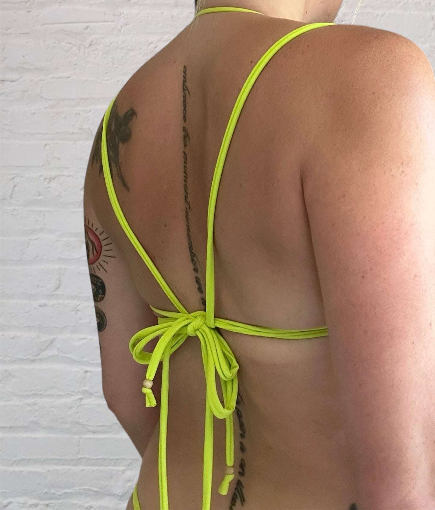 Azalea x Lime Halter Bandeau Top