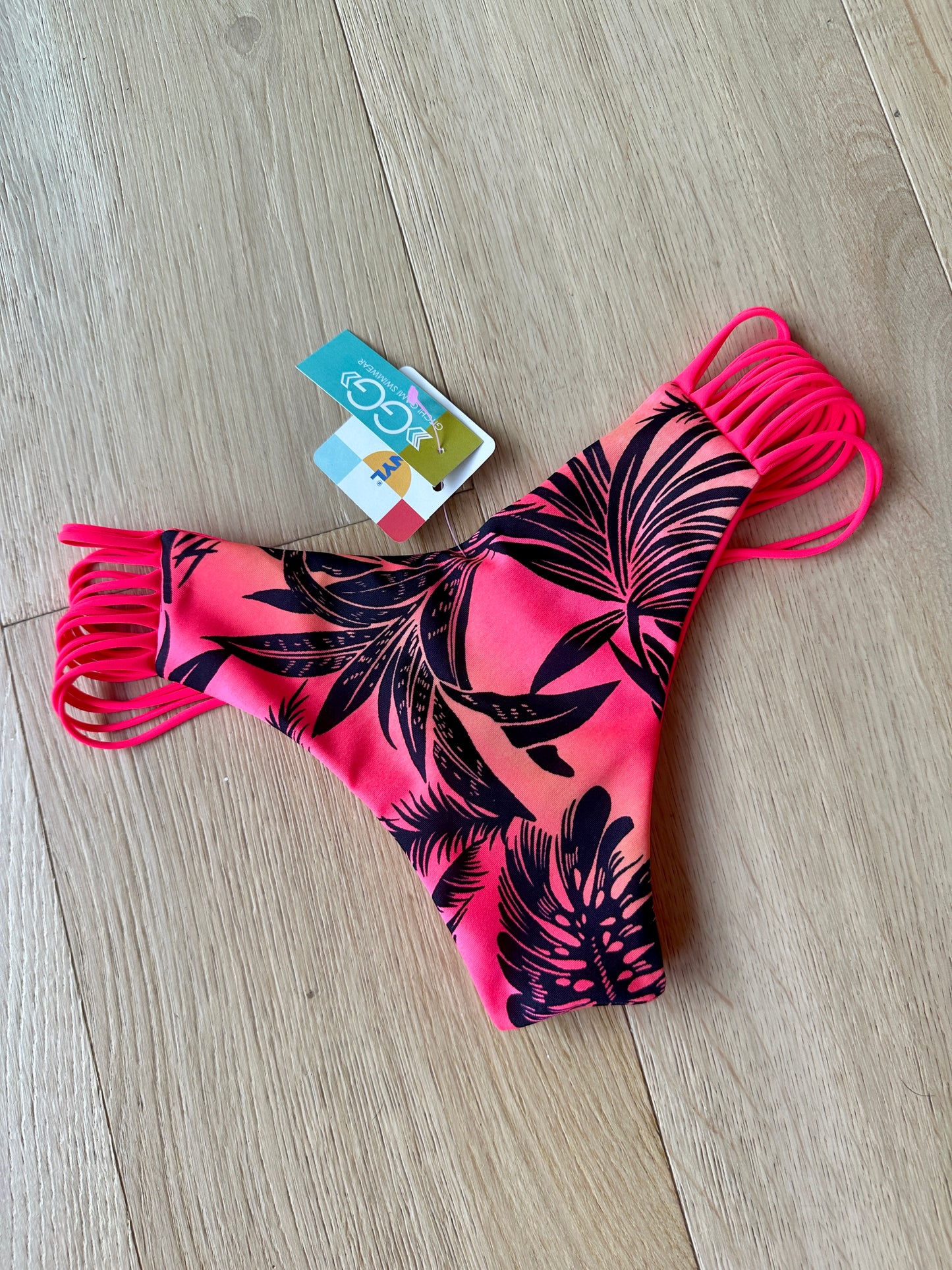 Malibu x Neon Red Strappy XS