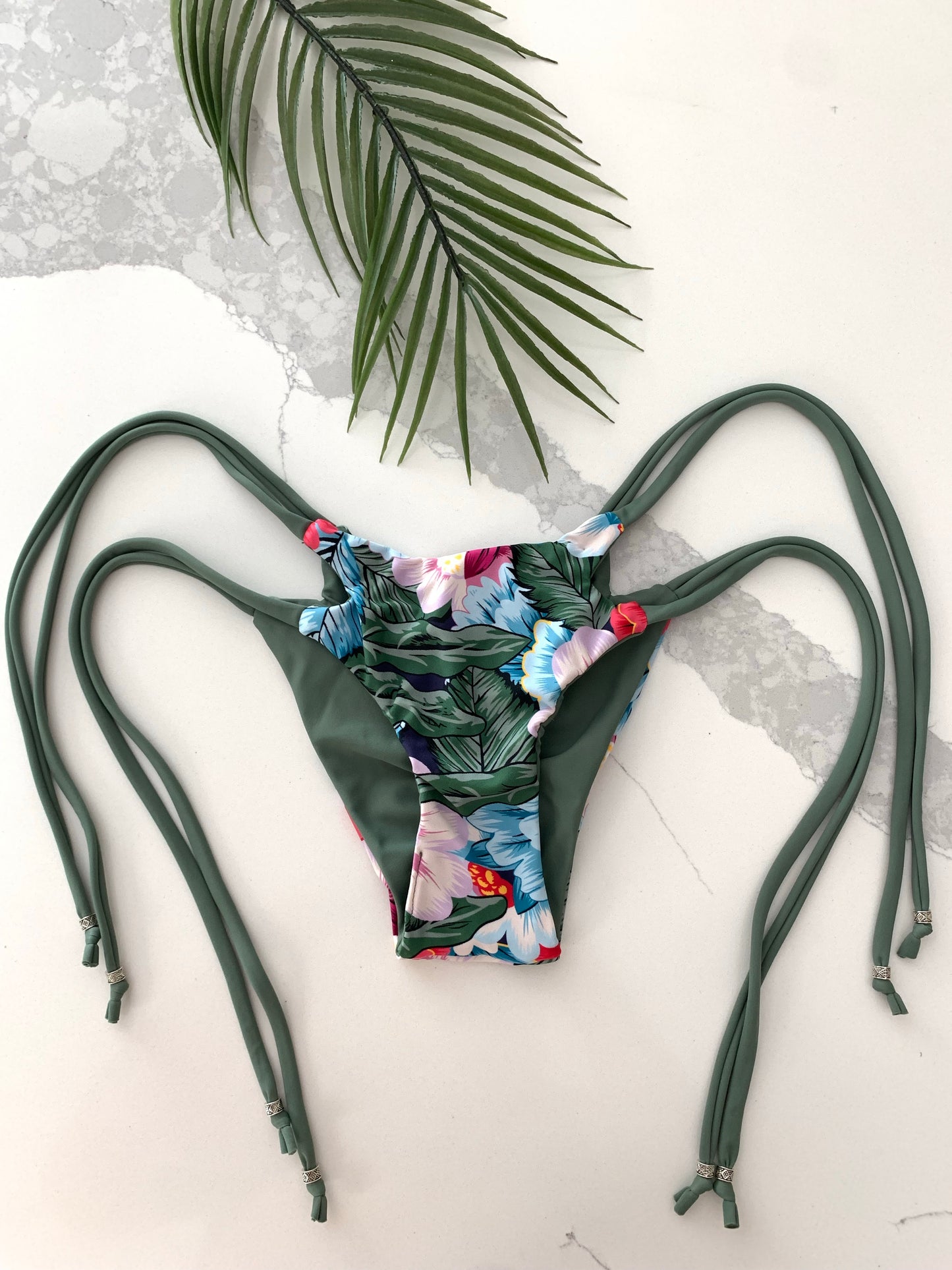READY TO SHIP Riviera x Olive Double Tie Cheeky XS
