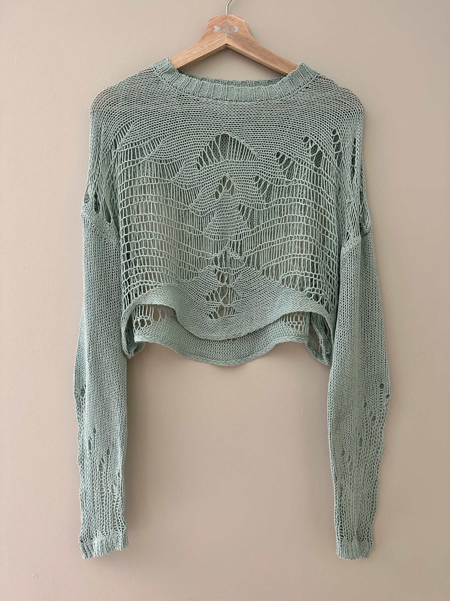 Slouchy Crochet Beach Sweater