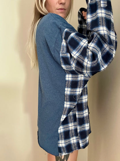 Bonfire Nights x Navy Blue Flannel Rework