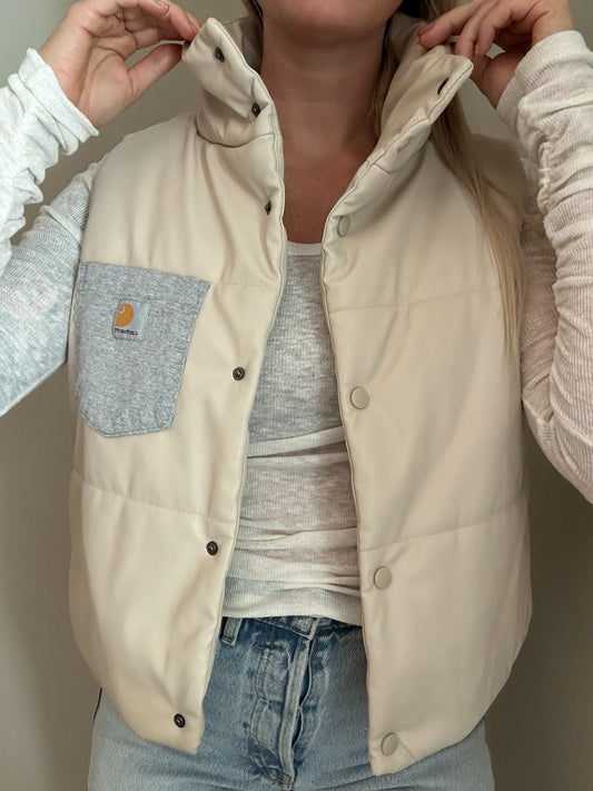 Vanilla Cream x Carhartt Reworked Puffer Vest
