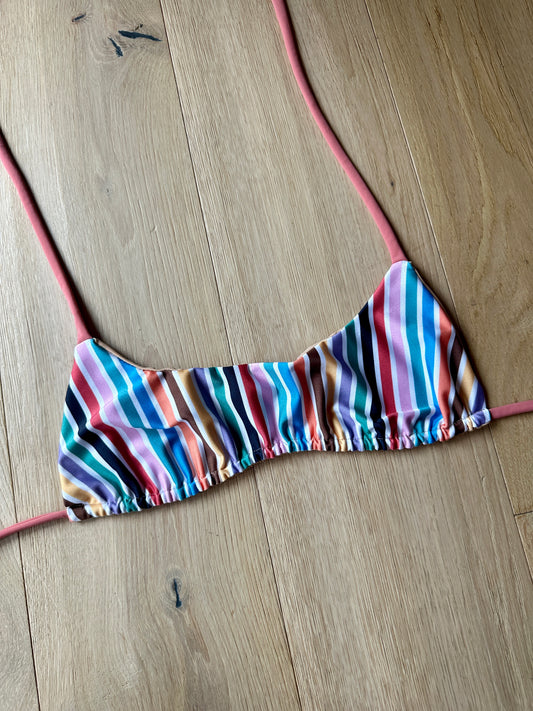 Vintage Stripe Scoop Top M