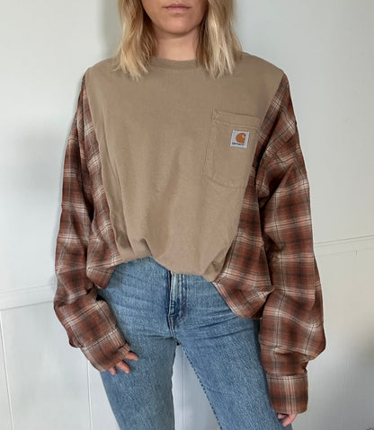 Pumpkin Spice x Tan Flannel Rework