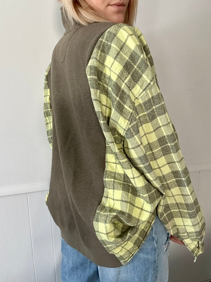 Mellow Yellow x Olive Flannel Rework
