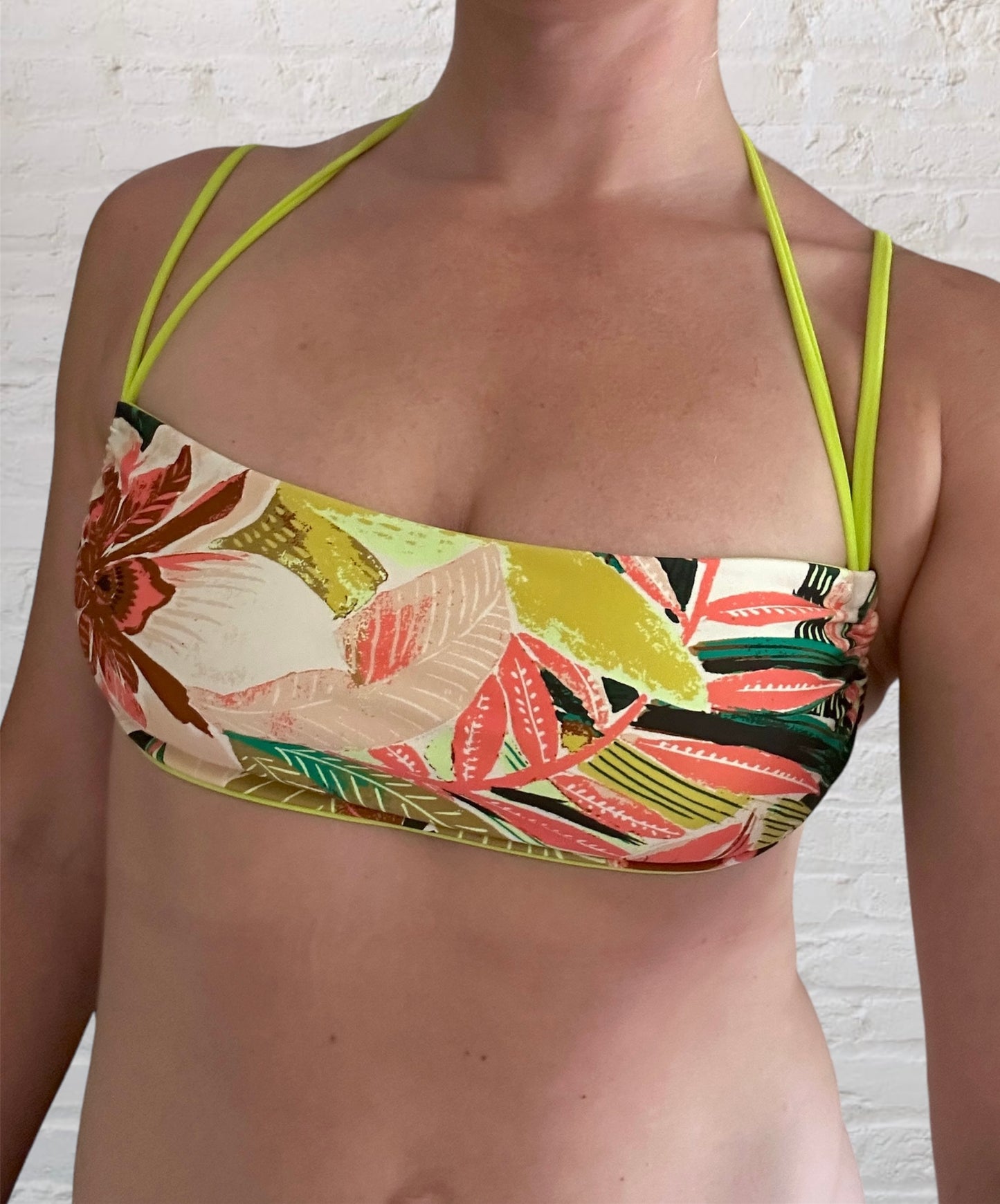 Azalea x Lime Halter Bandeau Top