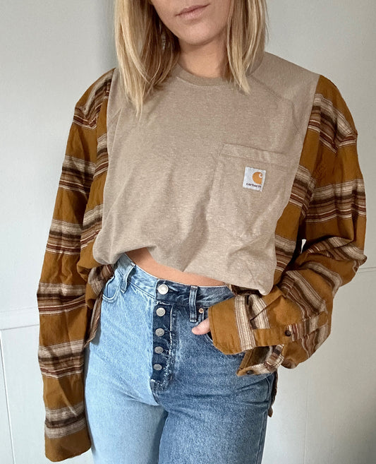 Baja Lover x Beige Flannel Rework