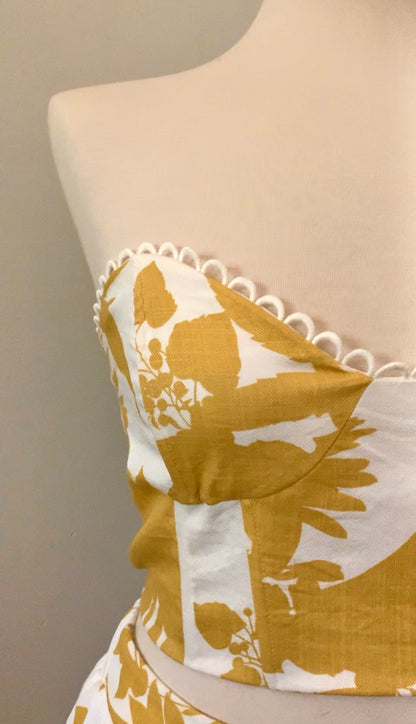 Mustard Floral 2 Piece Maxi Set