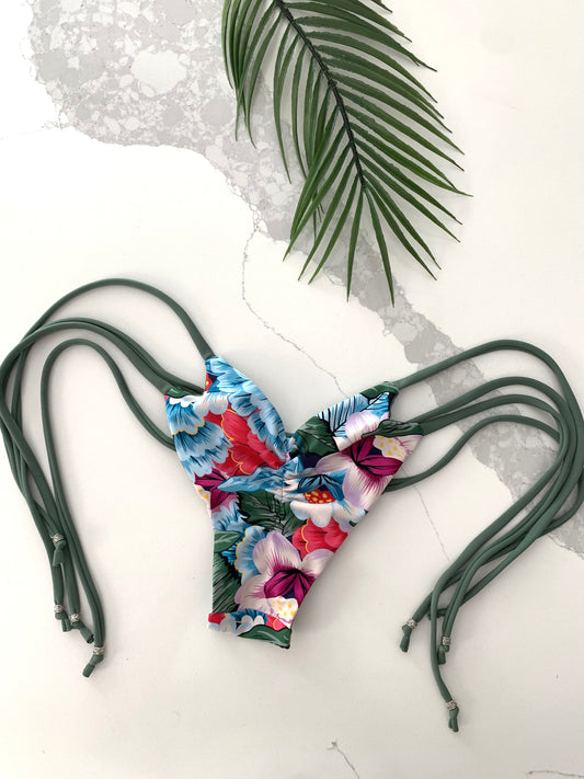READY TO SHIP Riviera x Olive Double Tie Cheeky XS