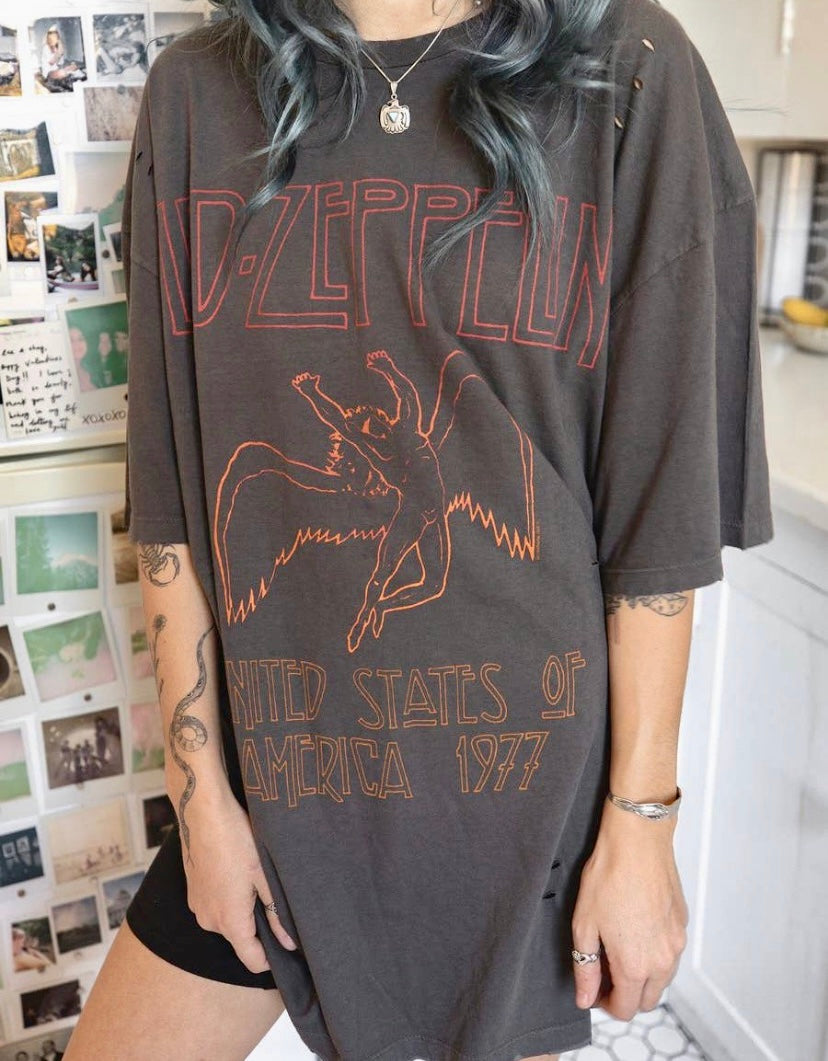 Oversized Led Zeppelin Tee Dress
