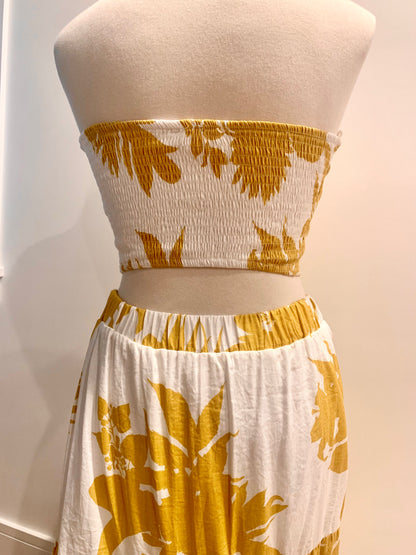 Mustard Floral 2 Piece Maxi Set