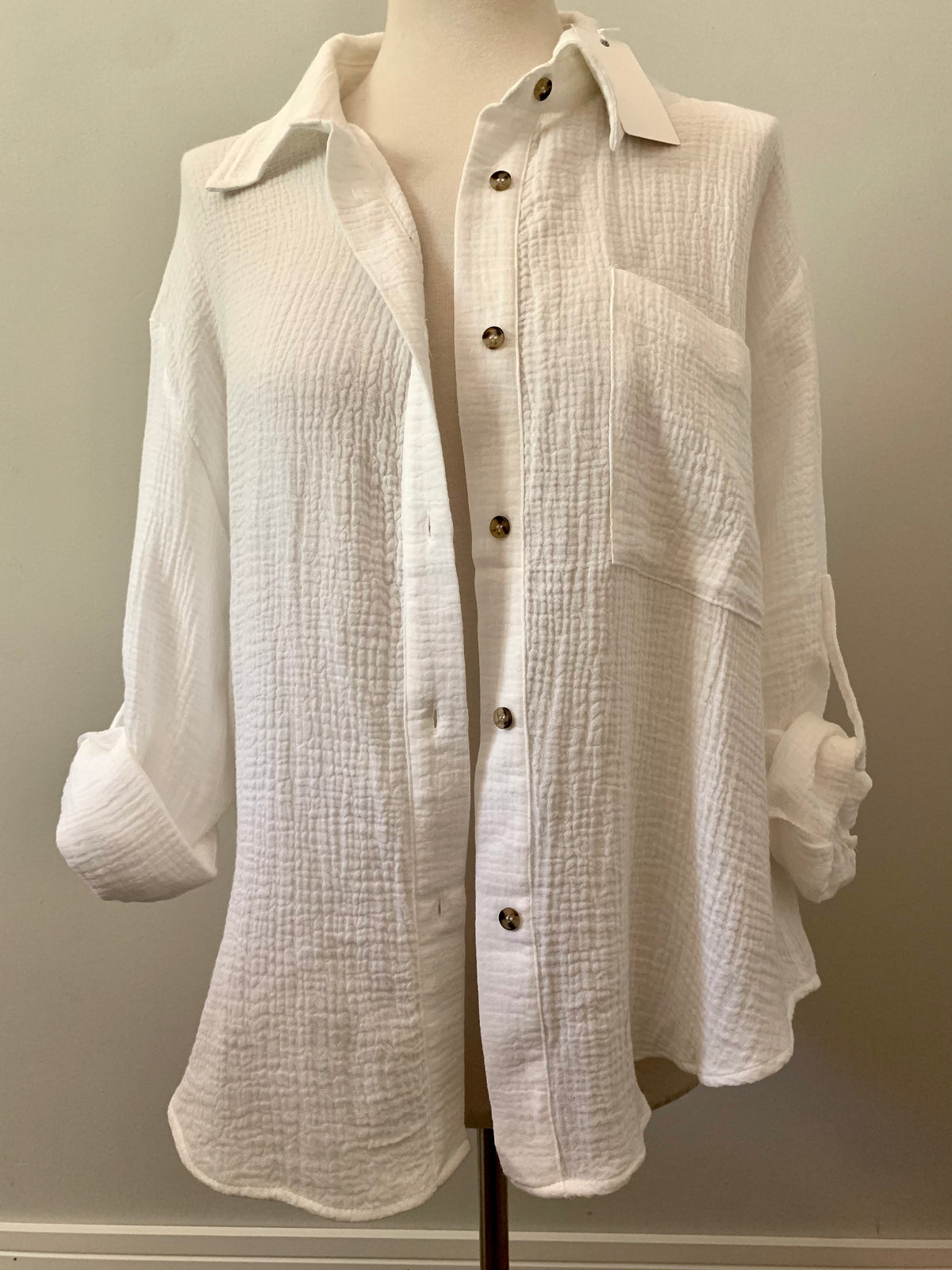 Slouchy Oversized Cotton Boat Shirt