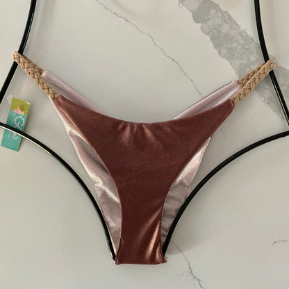 READY TO SHIP Cocoa x Pink Shimmer Scrunch Bottom