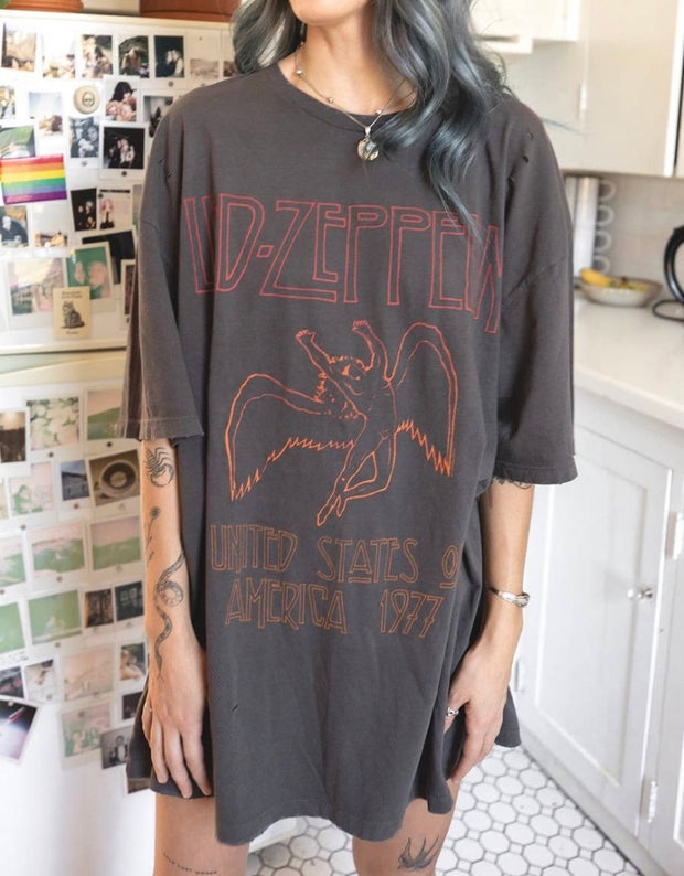 Oversized Led Zeppelin Tee Dress