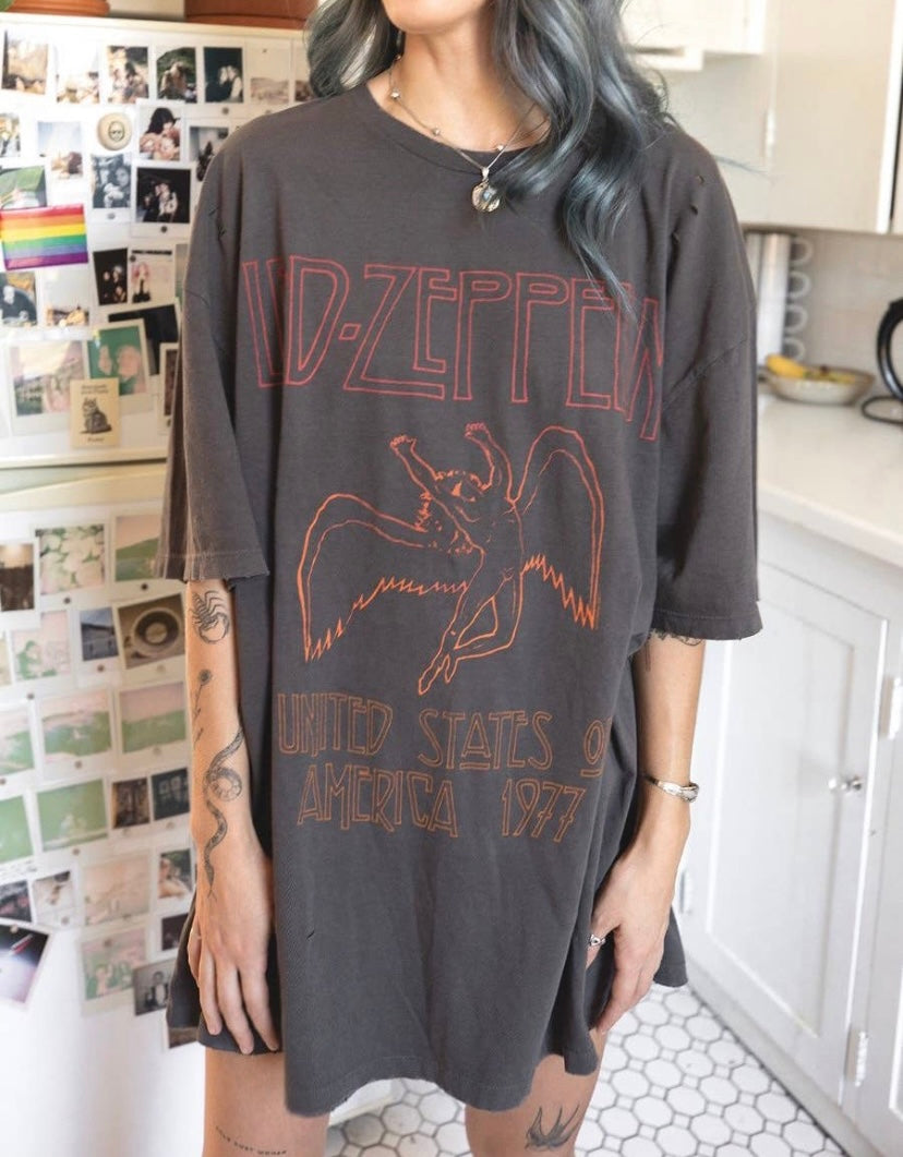 Oversized Led Zeppelin Tee Dress