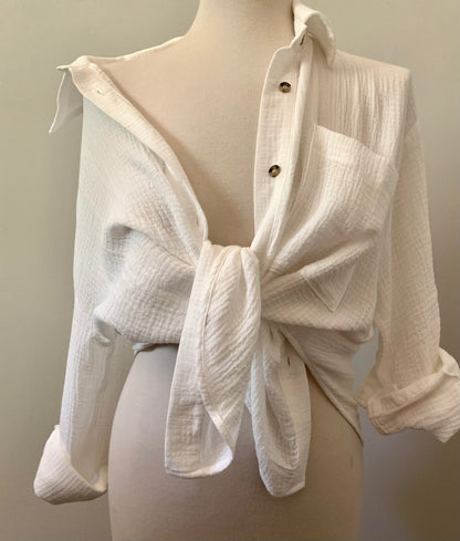 Slouchy Oversized Cotton Boat Shirt